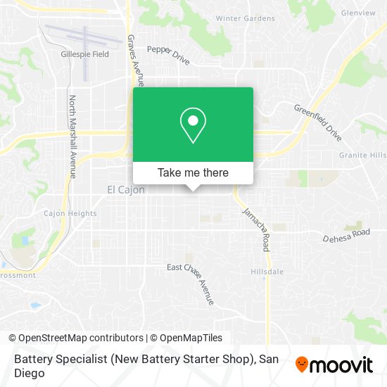 Mapa de Battery Specialist (New Battery Starter Shop)