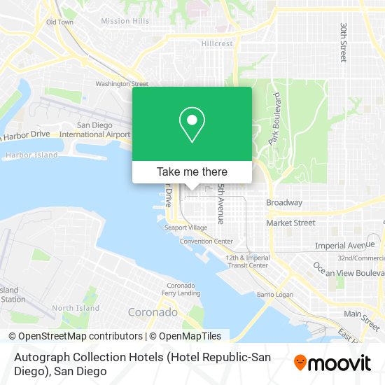 Mapa de Autograph Collection Hotels (Hotel Republic-San Diego)