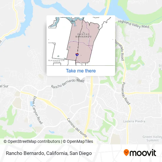 Rancho Bernardo, California map