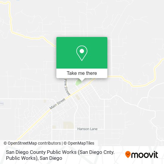 Mapa de San Diego County Public Works