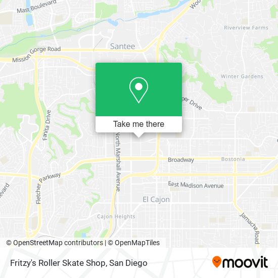 Fritzy's Roller Skate Shop map