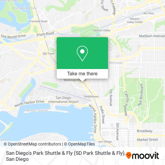 San Diego's Park Shuttle & Fly (SD Park Shuttle & Fly) map