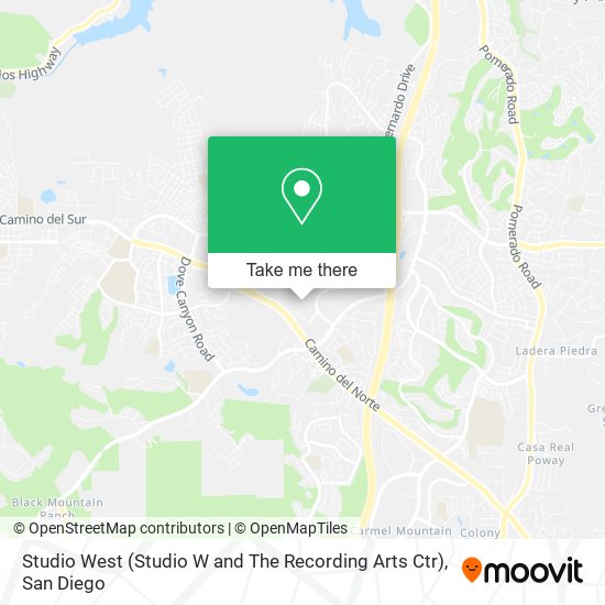 Mapa de Studio West (Studio W and The Recording Arts Ctr)