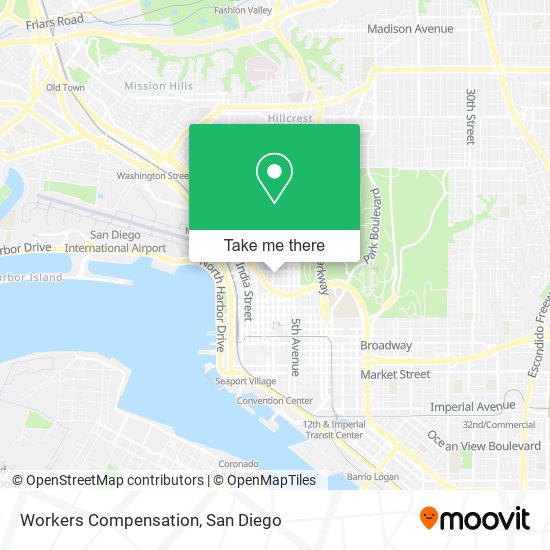 Workers Compensation map