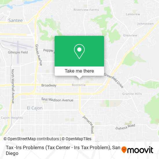 Mapa de Tax -Irs Problems (Tax Center - Irs Tax Problem)