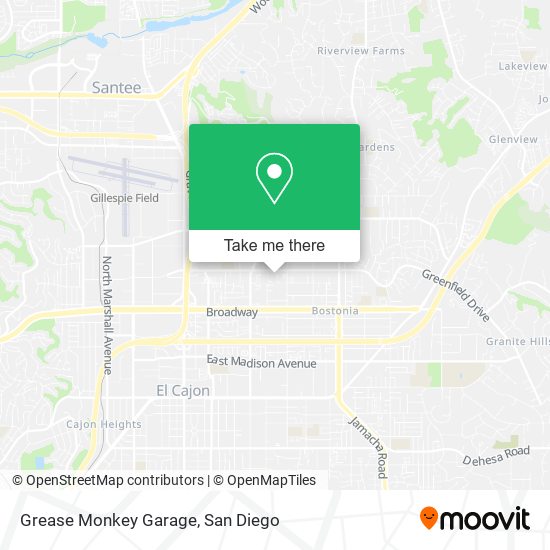 Grease Monkey Garage map