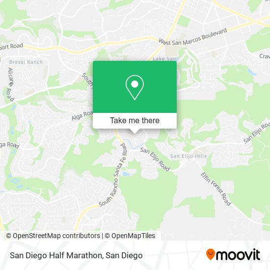 Mapa de San Diego Half Marathon