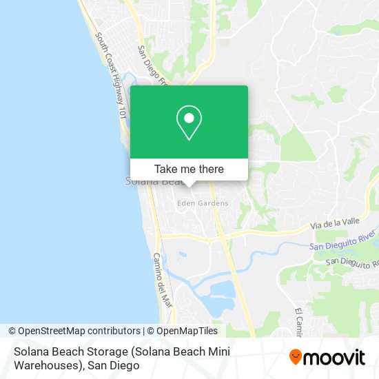 Mapa de Solana Beach Storage (Solana Beach Mini Warehouses)