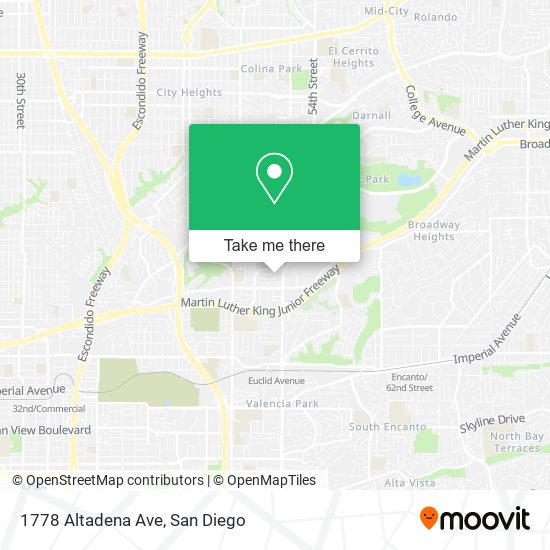 Mapa de 1778 Altadena Ave