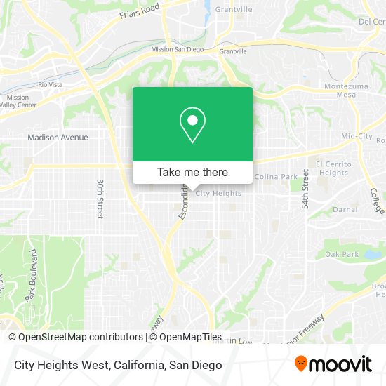 Mapa de City Heights West, California