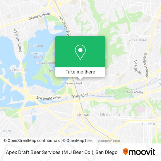 Mapa de Apex Draft Beer Services (M J Beer Co.)