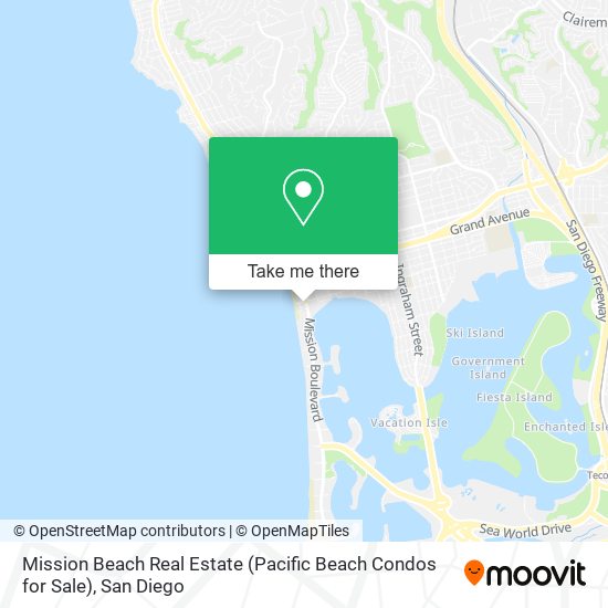 Mapa de Mission Beach Real Estate (Pacific Beach Condos for Sale)