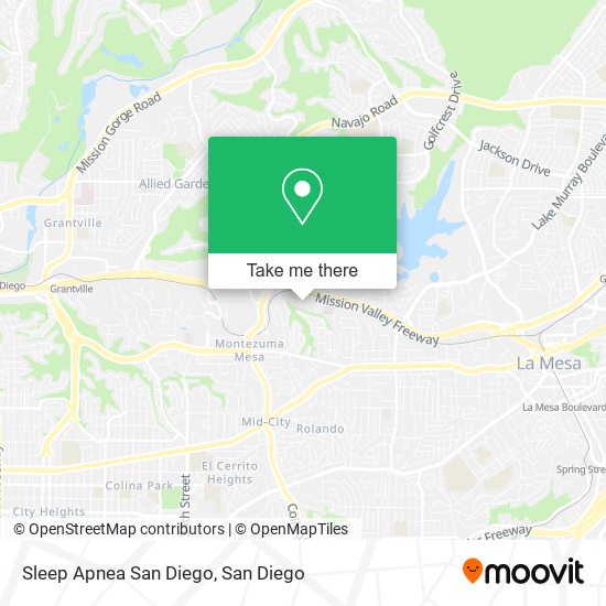 Mapa de Sleep Apnea San Diego