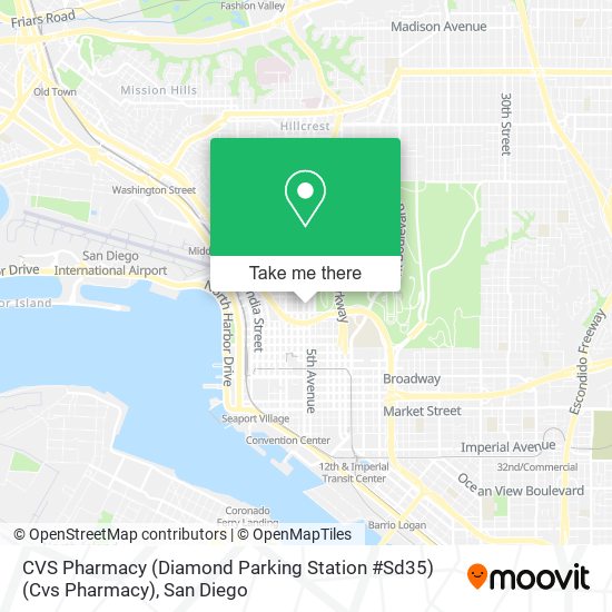 Mapa de CVS Pharmacy (Diamond Parking Station #Sd35) (Cvs Pharmacy)