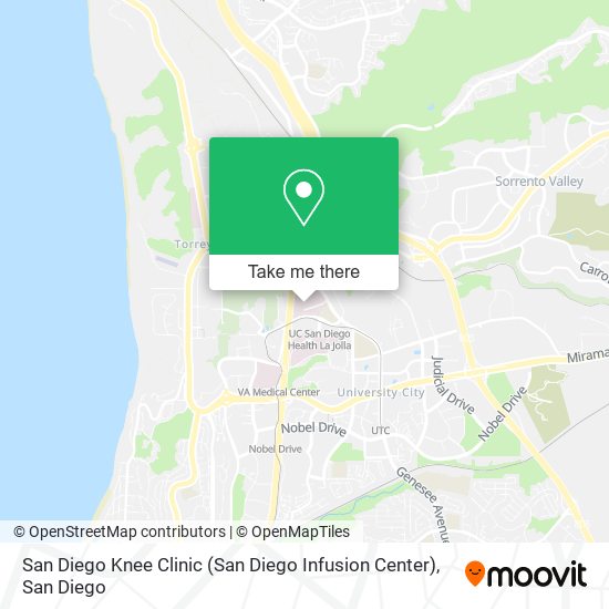 Mapa de San Diego Knee Clinic (San Diego Infusion Center)