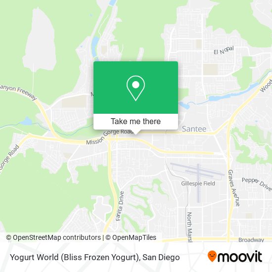 Yogurt World (Bliss Frozen Yogurt) map