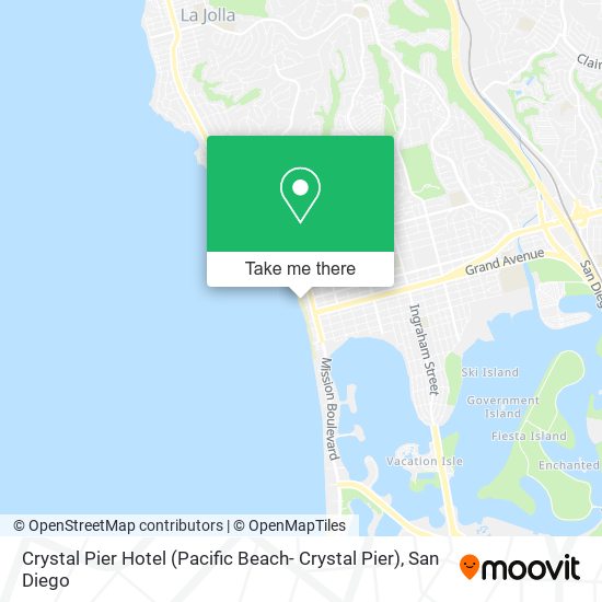 Crystal Pier Hotel (Pacific Beach- Crystal Pier) map