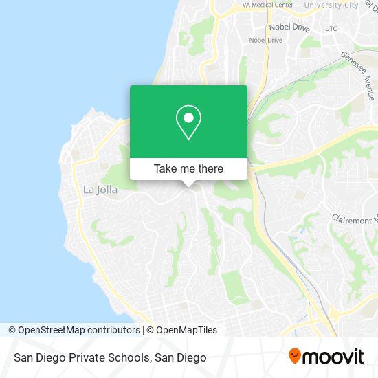 Mapa de San Diego Private Schools