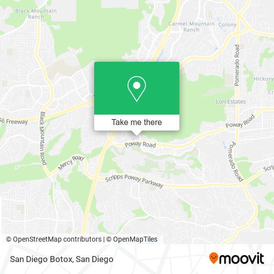 San Diego Botox map