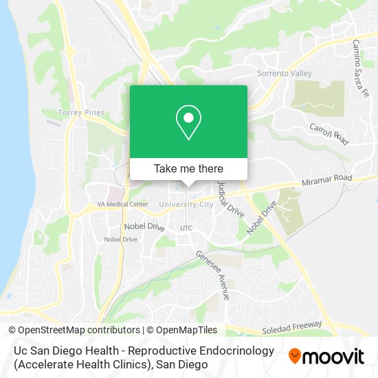 Uc San Diego Health - Reproductive Endocrinology (Accelerate Health Clinics) map