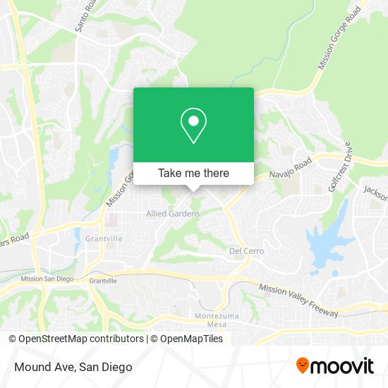 Mound Ave map