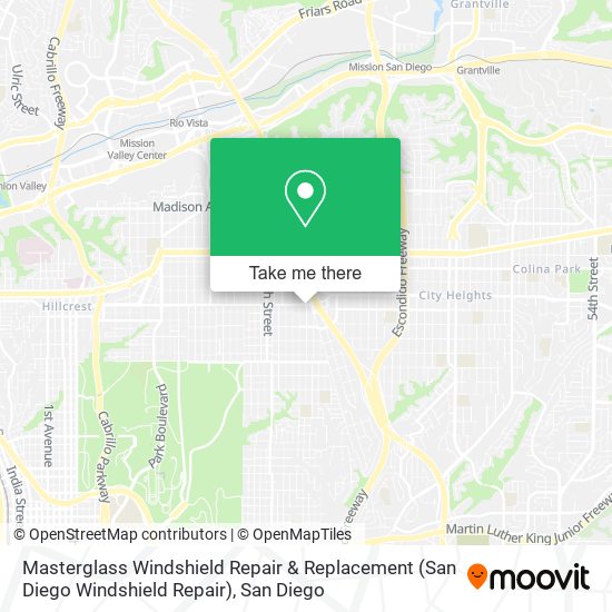 Masterglass Windshield Repair & Replacement (San Diego Windshield Repair) map