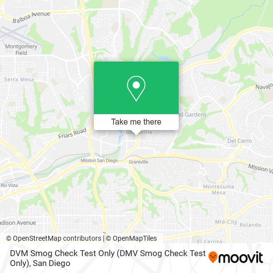 Mapa de DVM Smog Check Test Only