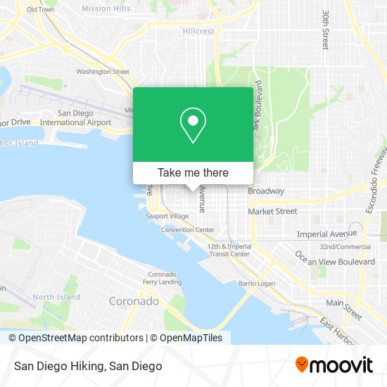 San Diego Hiking map