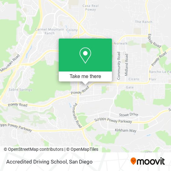 Accredited Driving School map