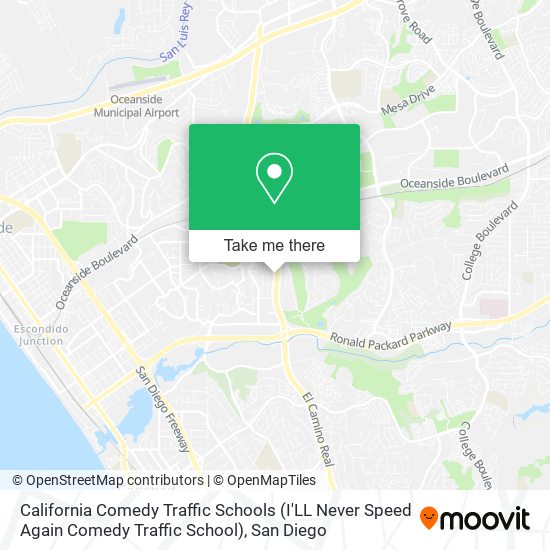 California Comedy Traffic Schools (I'LL Never Speed Again Comedy Traffic School) map