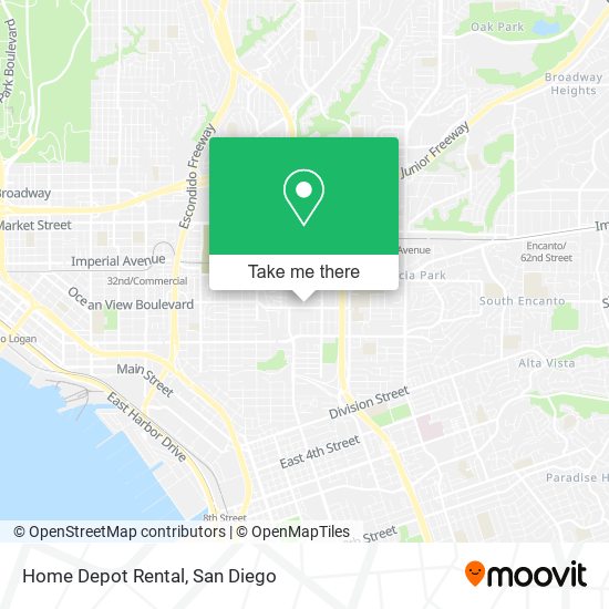 Home Depot Rental map