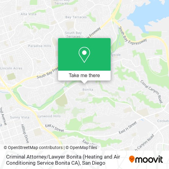 Mapa de Criminal Attorney / Lawyer Bonita (Heating and Air Conditioning Service Bonita CA)