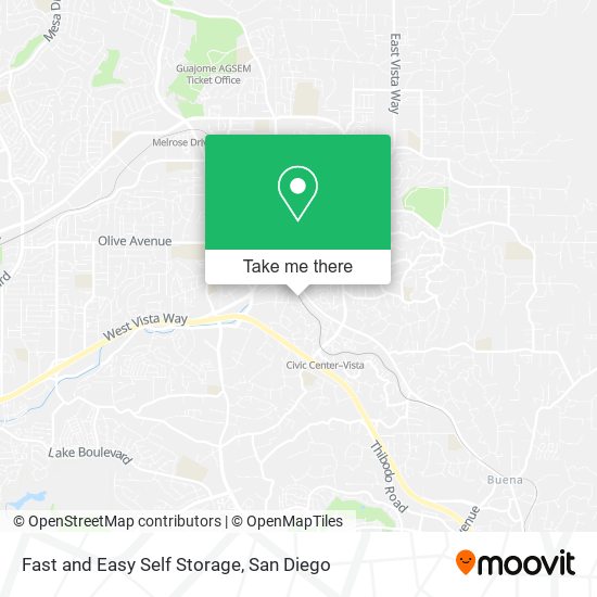 Fast and Easy Self Storage map