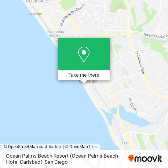 Mapa de Ocean Palms Beach Resort (Ocean Palms Beach Hotel Carlsbad)