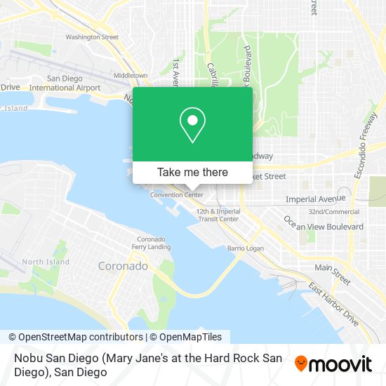 Nobu San Diego (Mary Jane's at the Hard Rock San Diego) map