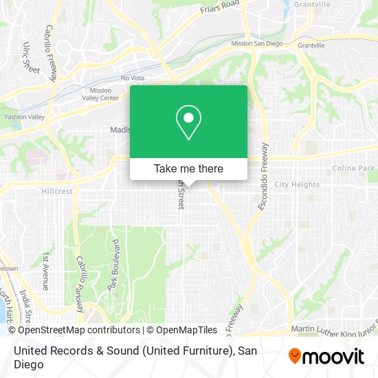 Mapa de United Records & Sound (United Furniture)