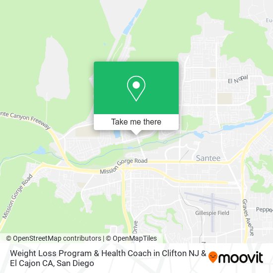 Mapa de Weight Loss Program & Health Coach in Clifton NJ & El Cajon CA