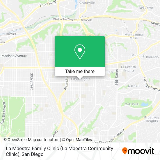 La Maestra Family Clinic map