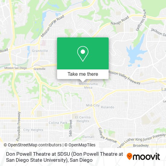 Don Powell Theatre at SDSU (Don Powell Theatre at San Diego State University) map