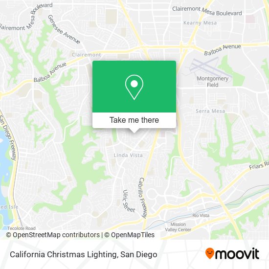 Mapa de California Christmas Lighting