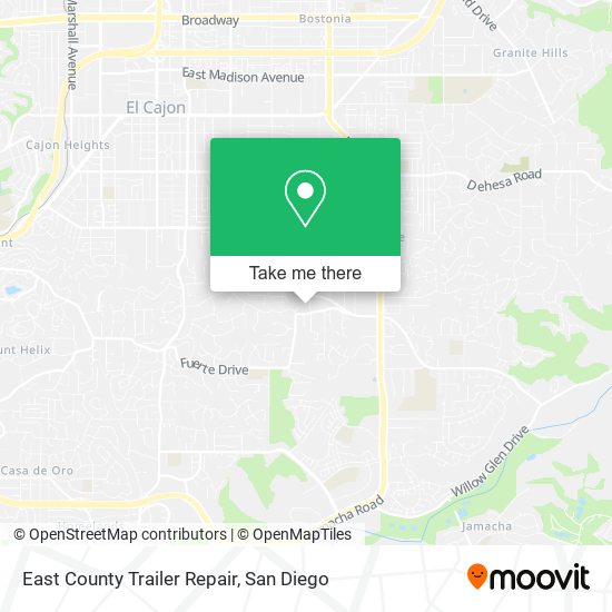 Mapa de East County Trailer Repair