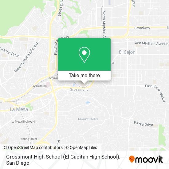 Mapa de Grossmont High School (El Capitan High School)