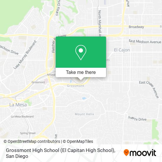 Grossmont High School (El Capitan High School) map