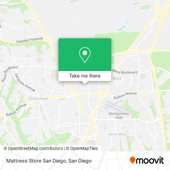 Mattress Store San Diego map