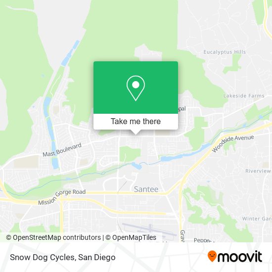 Snow Dog Cycles map