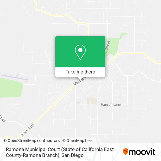 Mapa de Ramona Municipal Court (State of California East County-Ramona Branch)