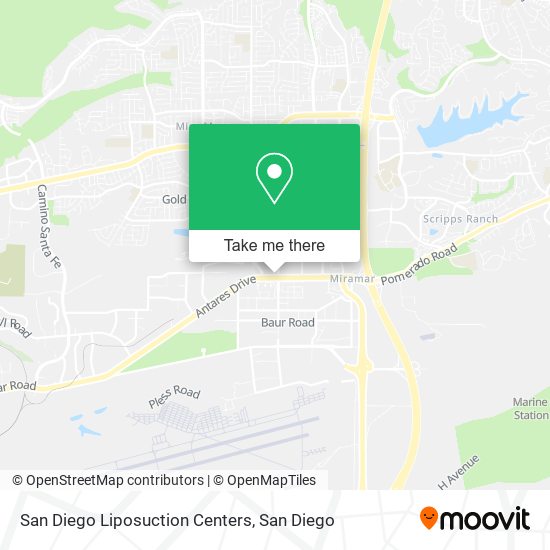 San Diego Liposuction Centers map