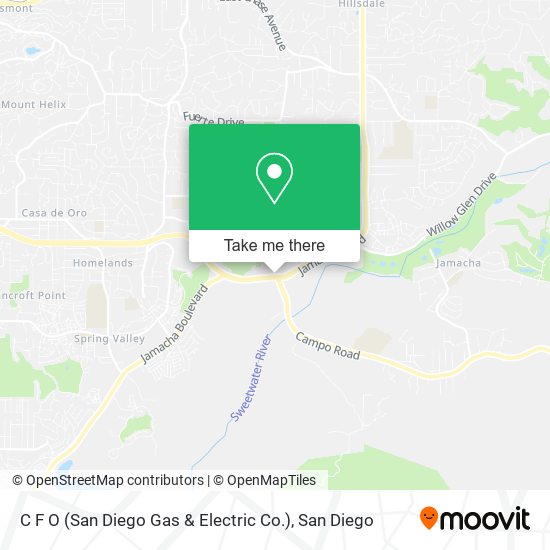 Mapa de C F O (San Diego Gas & Electric Co.)