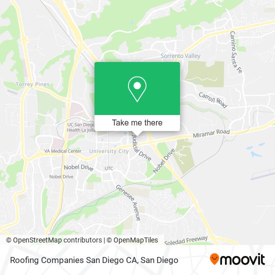 Roofing Companies San Diego CA map