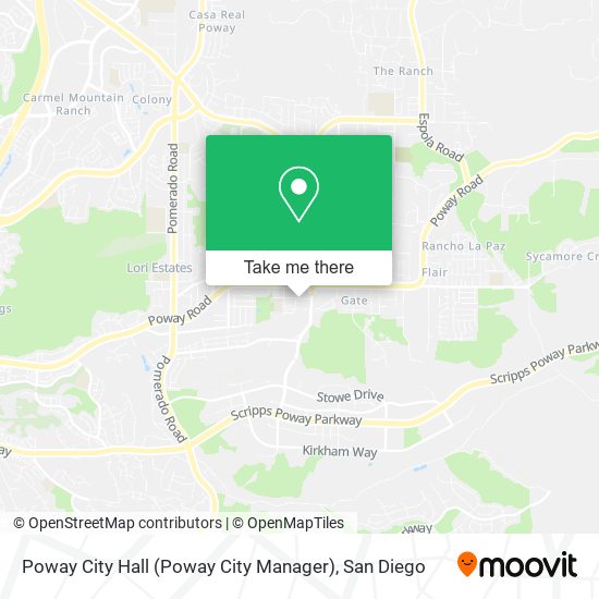 Poway City Hall (Poway City Manager) map